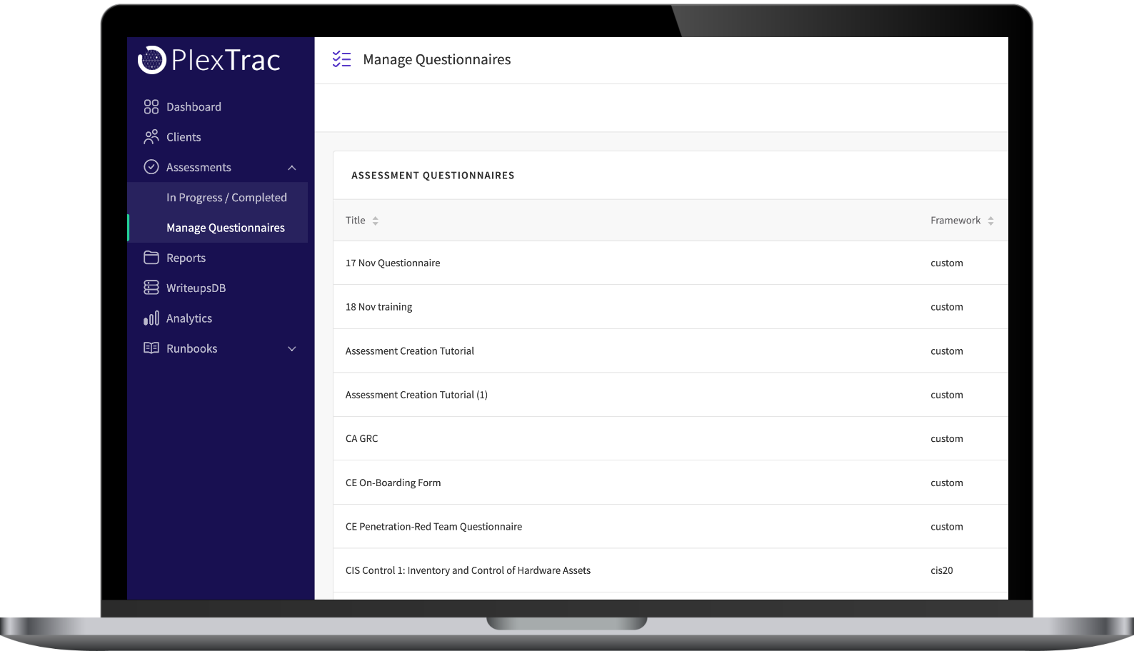 Create, deliver, and analyze assessments all inside the PlexTrac platform