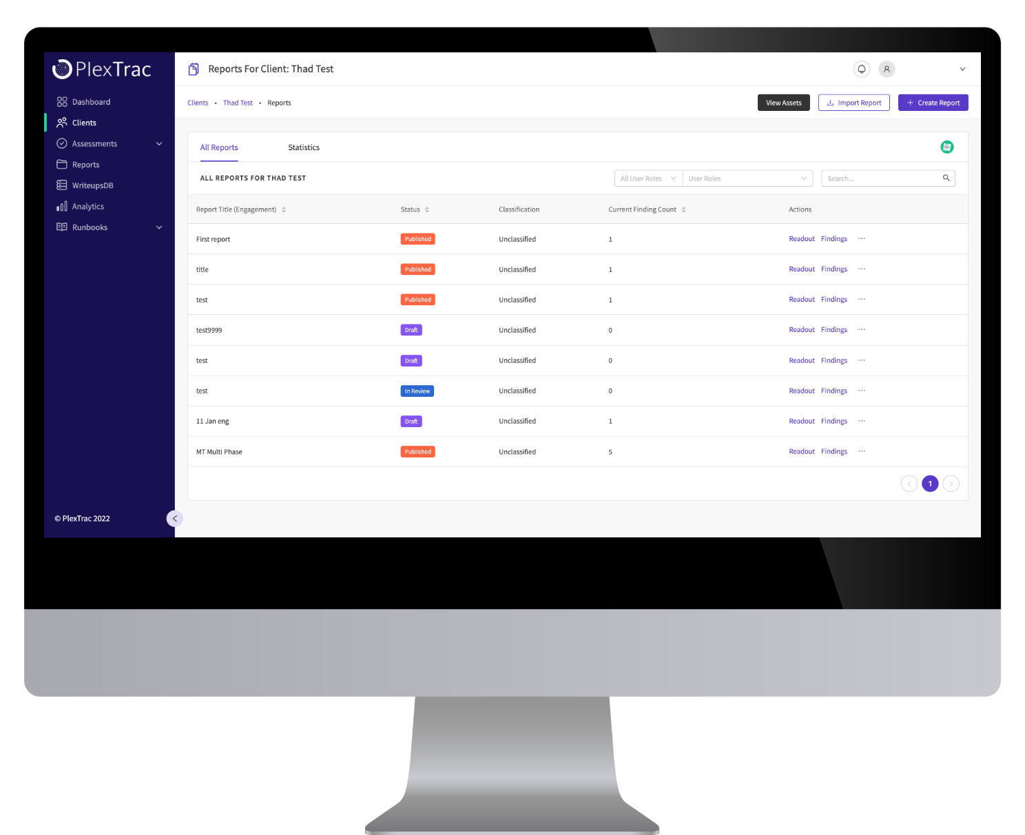 PlexTrac enables users to deploy portal-based reporting in additional to traditional documents