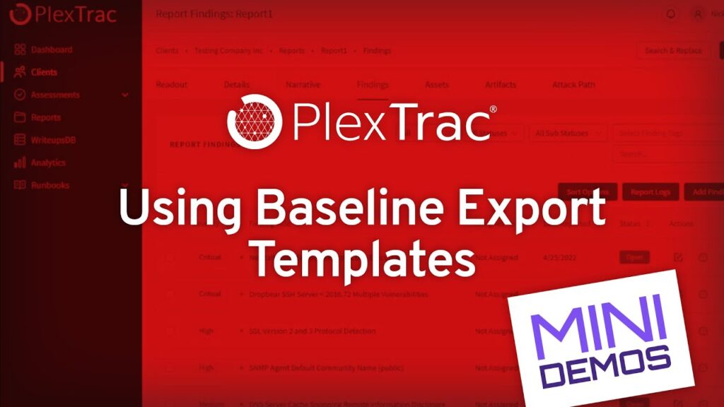 Using Baseline Export Templates