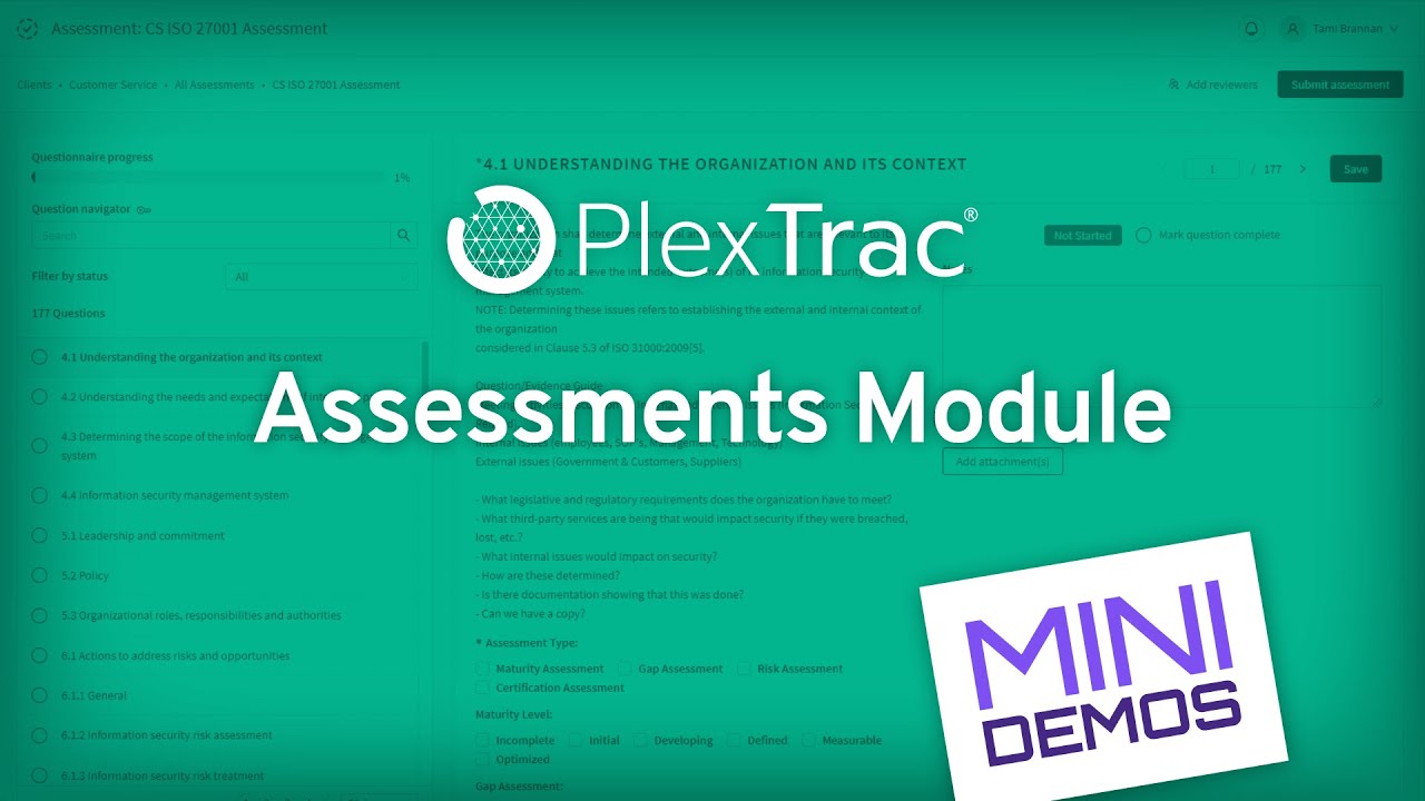 Assessments Module: PlexTrac MiniDemos - PlexTrac